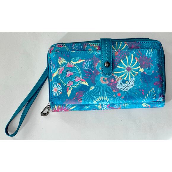Sakroots Turquoise Floral Wristlet - Picture 2 of 4